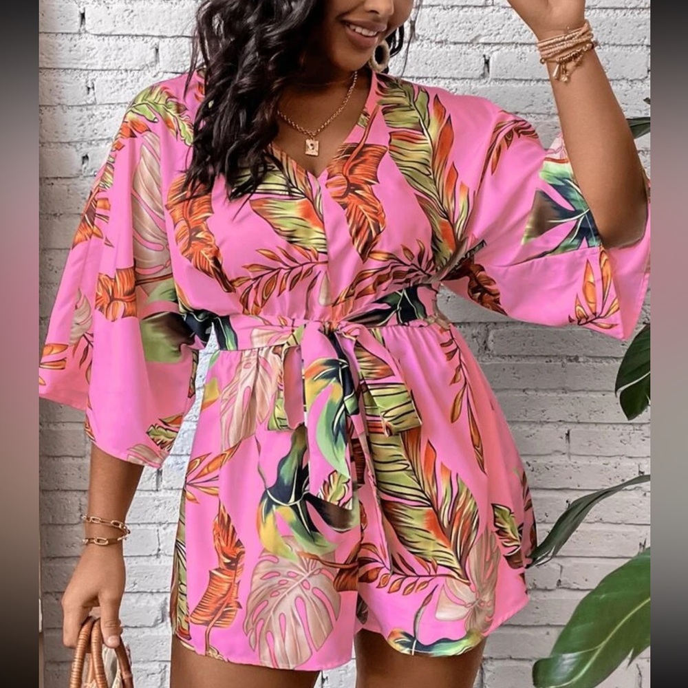 Floral print romper